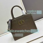 Replica CD Di0r Book Tote Shopping Bag Small Size Beige Color